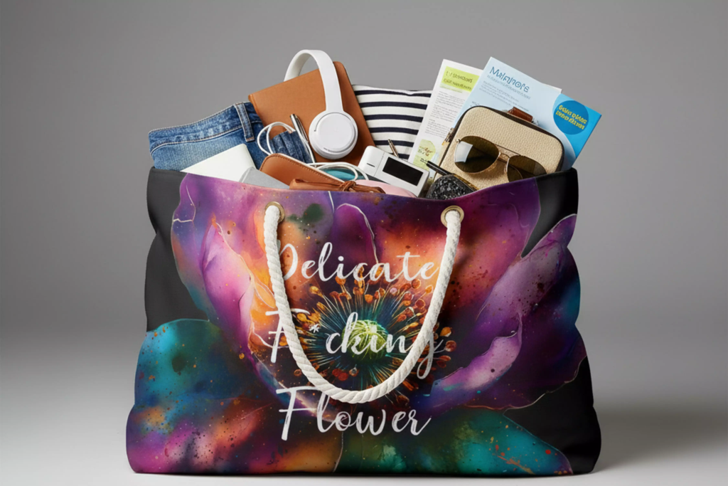 Delicate F*cking Flower WeekenderTote - Drop of Bold