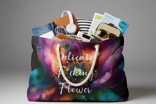 Delicate F*cking Flower WeekenderTote - Drop of Bold