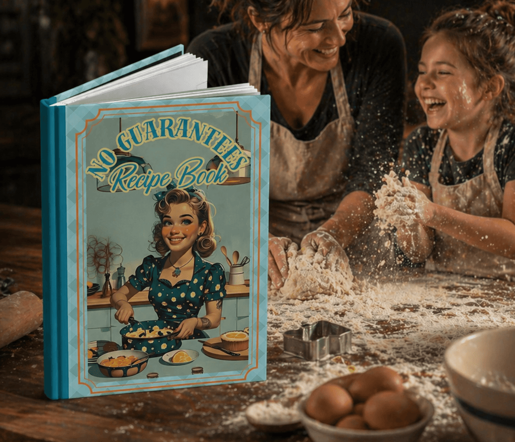 Billie - No Guarantees Recipe Book — Personalised Hardcover Journal — Funny Vintage Kitchen Gift for Mom — Mother's Day Gift for Her - Drop of Bold