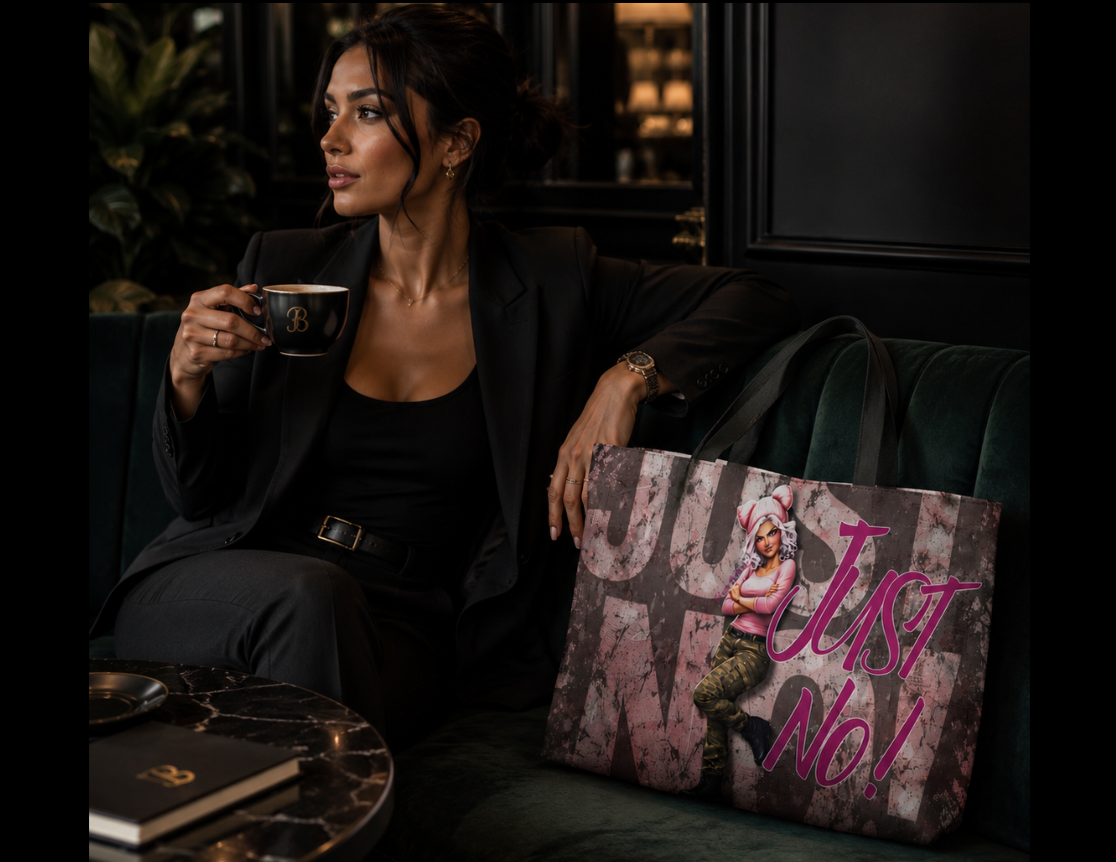 Nova "Just No!" Weekender Tote Bag — Bold Statement Bag for Women — Sassy Gift for Her