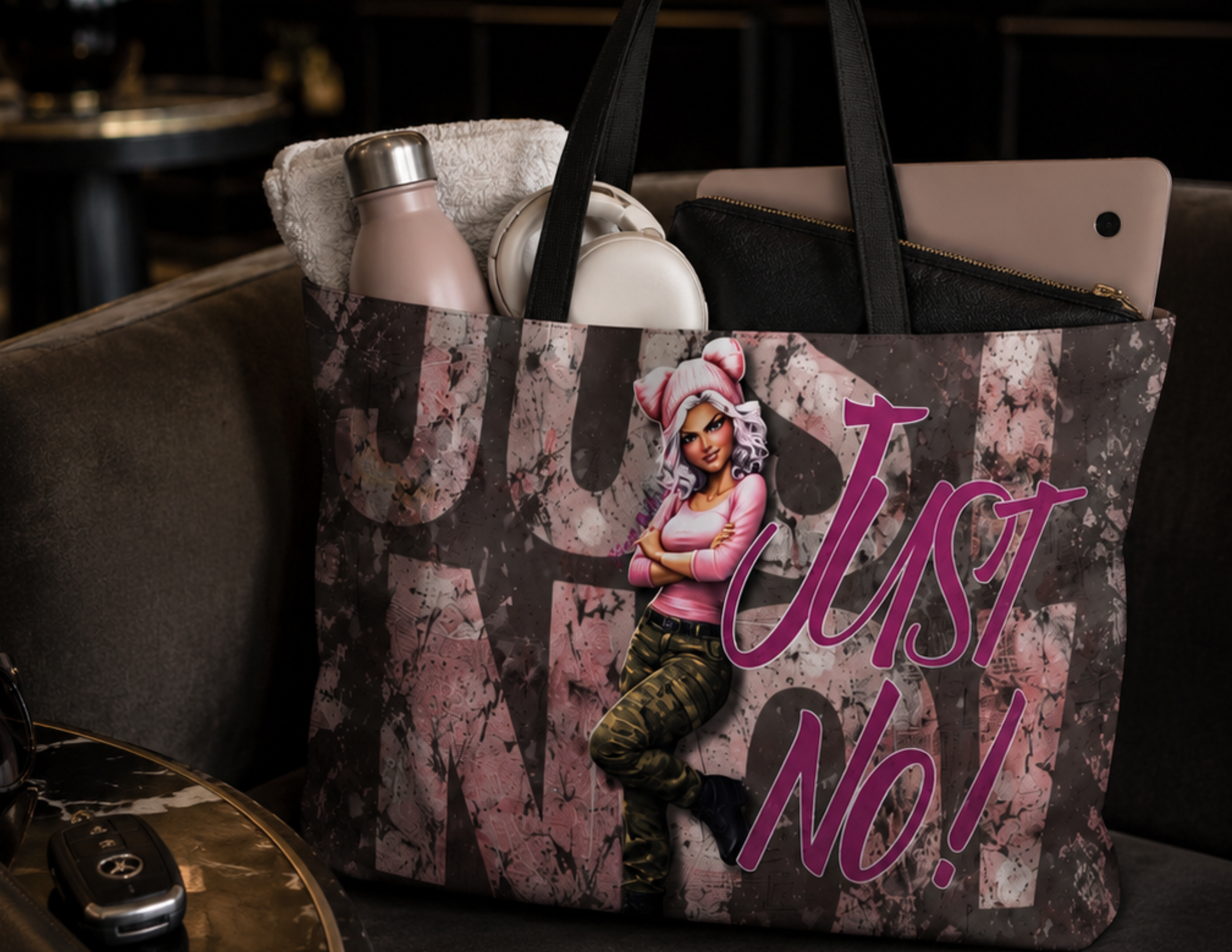 Nova "Just No!" Weekender Tote Bag — Bold Statement Bag for Women — Sassy Gift for Her