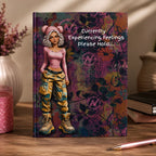 Nova Currently Experiencing Feelings. Please Hold — Hardcover Journal - Blank Pages - Funny Gift for Her