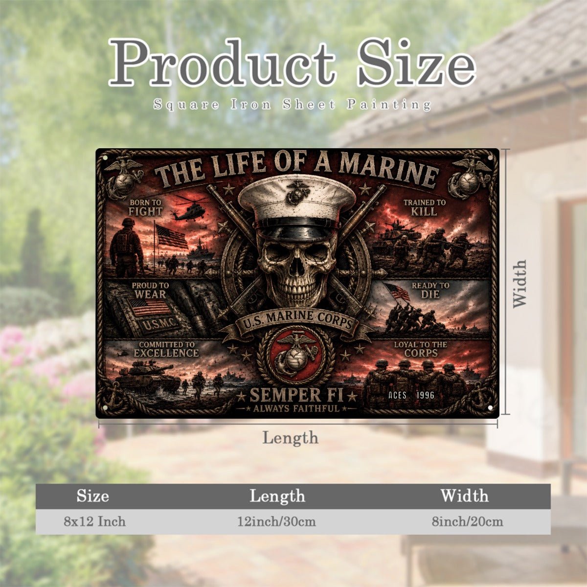 Personalized Military Tin Wall Art — The Life of a Soldier — Choose Your Branch — Veteran Gift — Man - Drop of Bold