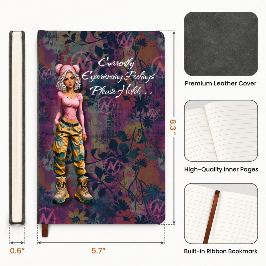 Nova — Currently Experiencing Feelings. Please Hold. Hardcover Journal