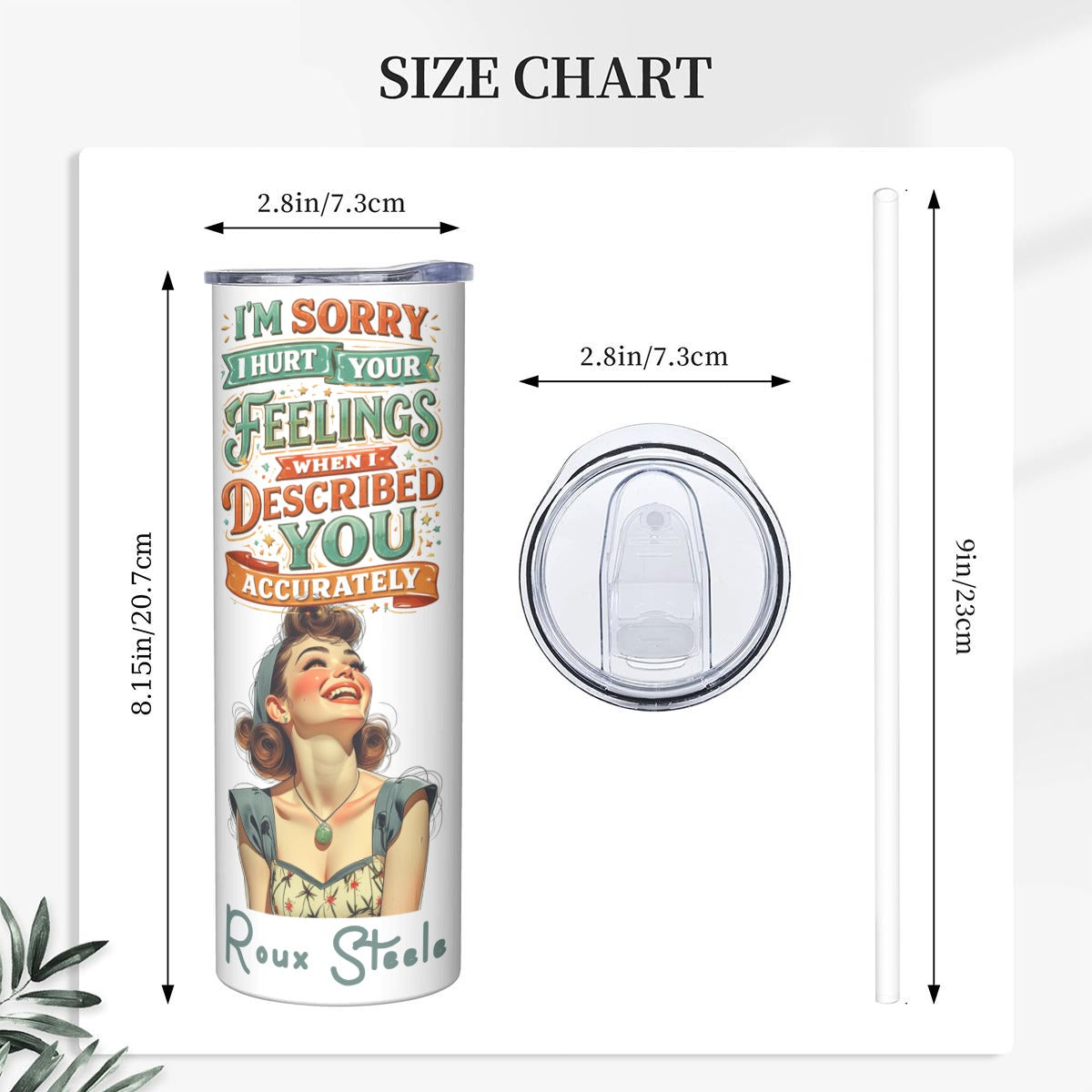 Personalized 20oz Skinny Tumbler — Funny Sassy Quote Travel Cup — Funny Gift for Her — Custom Name T