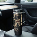 Duty Changed Him Love Kept Him | Personalized Military Tumbler 40oz | Custom Military Gift