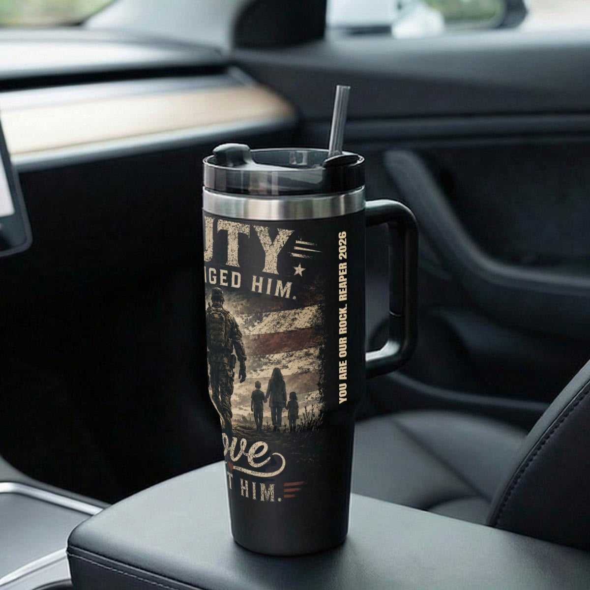 Duty Changed Him Love Kept Him | Personalized Military Tumbler 40oz | Custom Military Gift