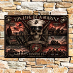 Personalized Military Tin Wall Art — The Life of a Soldier — Choose Your Branch — Veteran Gift — Man - Drop of Bold