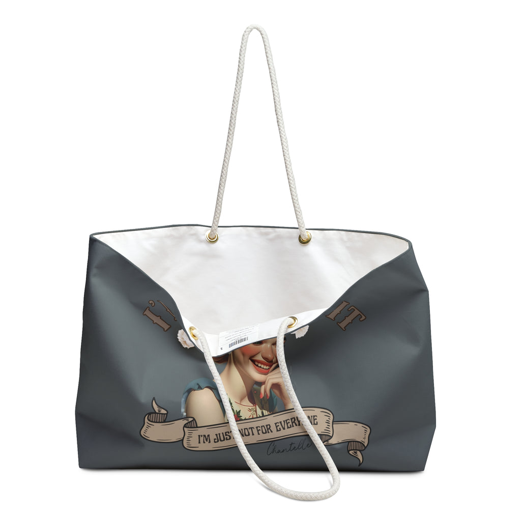 Wren I'm a Delight Vintage Pin-Up Weekender Tote Bag — Funny Oversized Tote — Bold Gift for Her