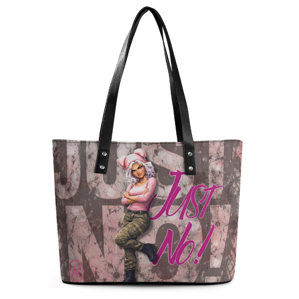 Nova "Just No!" Vegan Leather Tote Bag — Bold Statement Bag for Women