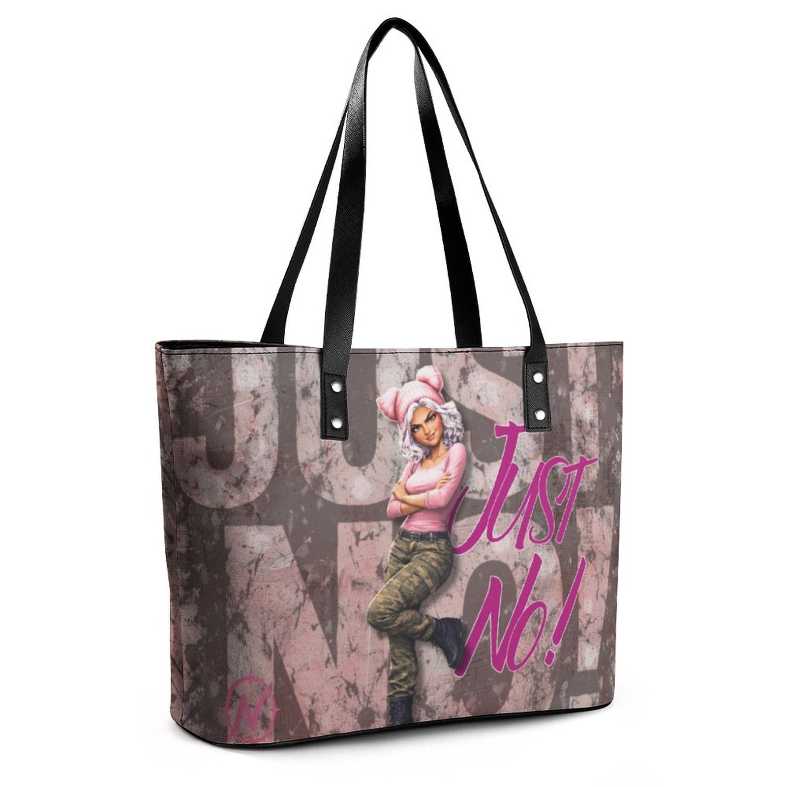 Nova "Just No!" Vegan Leather Tote Bag — Bold Statement Bag for Women