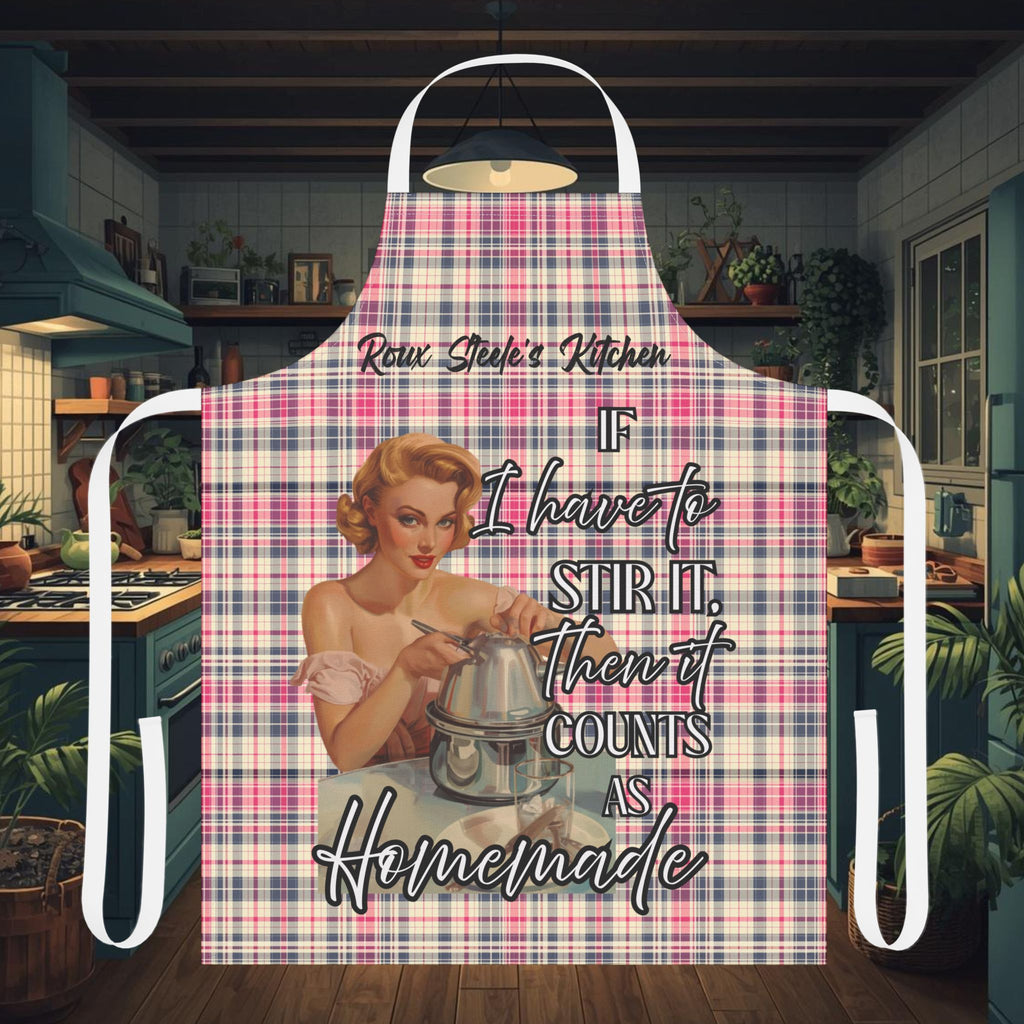 Personalised Vintage Pin - Up Kitchen Apron | Funny Retro Apron | Mother's Day Gift | Custom Name Apron | Multiple Designs Available - Drop of Bold