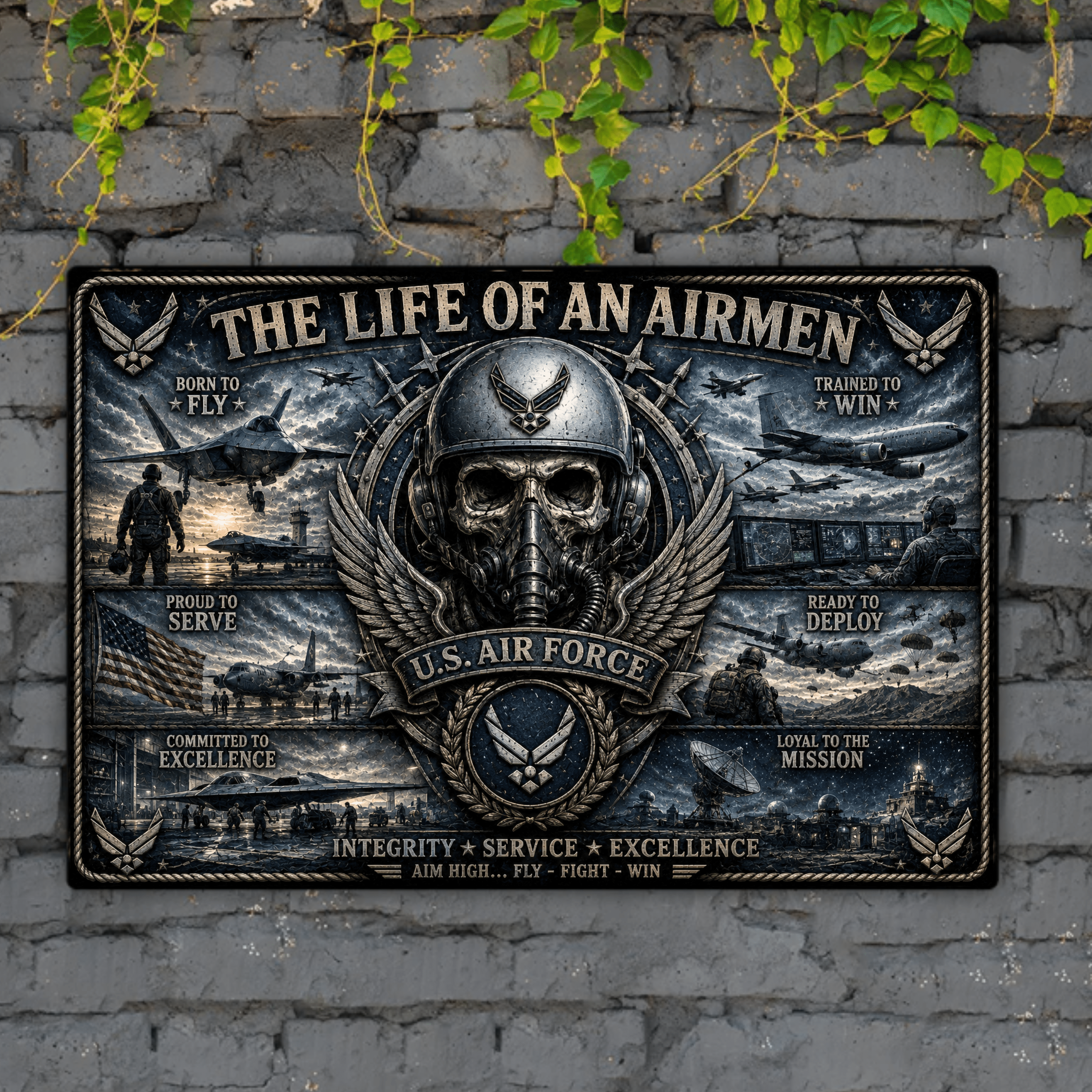 Personalized Military Tin Wall Art — The Life of a Soldier — Choose Your Branch — Veteran Gift — Man - Drop of Bold