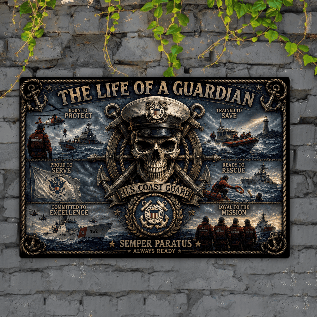 Personalized Military Tin Wall Art — The Life of a Soldier — Choose Your Branch — Veteran Gift — Man - Drop of Bold