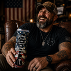 Personalized Military Dad Tumbler, Veteran Father's Day Gift from Daughter, My Daddy Served Tumbler,
