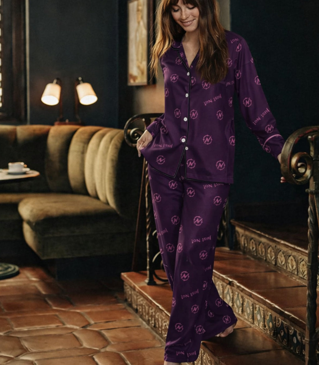 Nova — Just No! Satin Feel Pajama Set