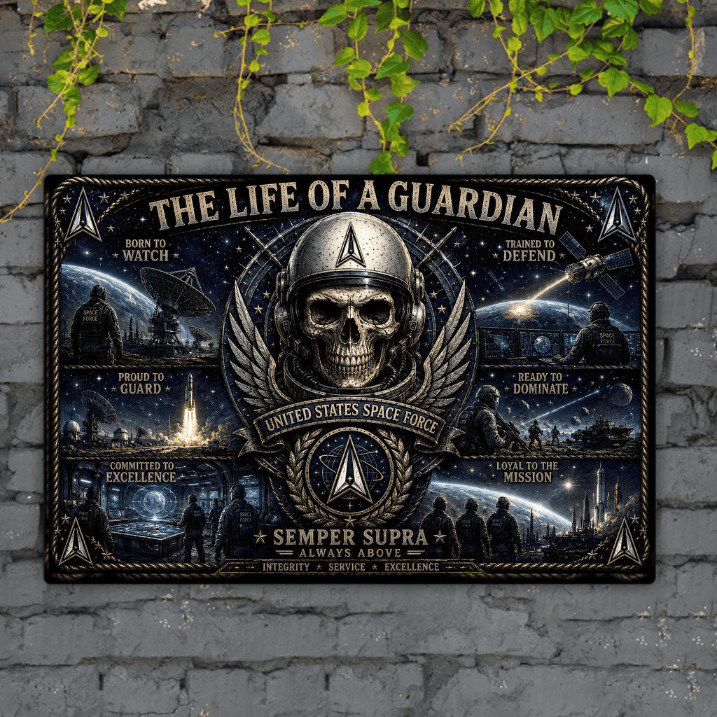 Personalized Military Tin Wall Art — The Life of a Soldier — Choose Your Branch — Veteran Gift — Man - Drop of Bold