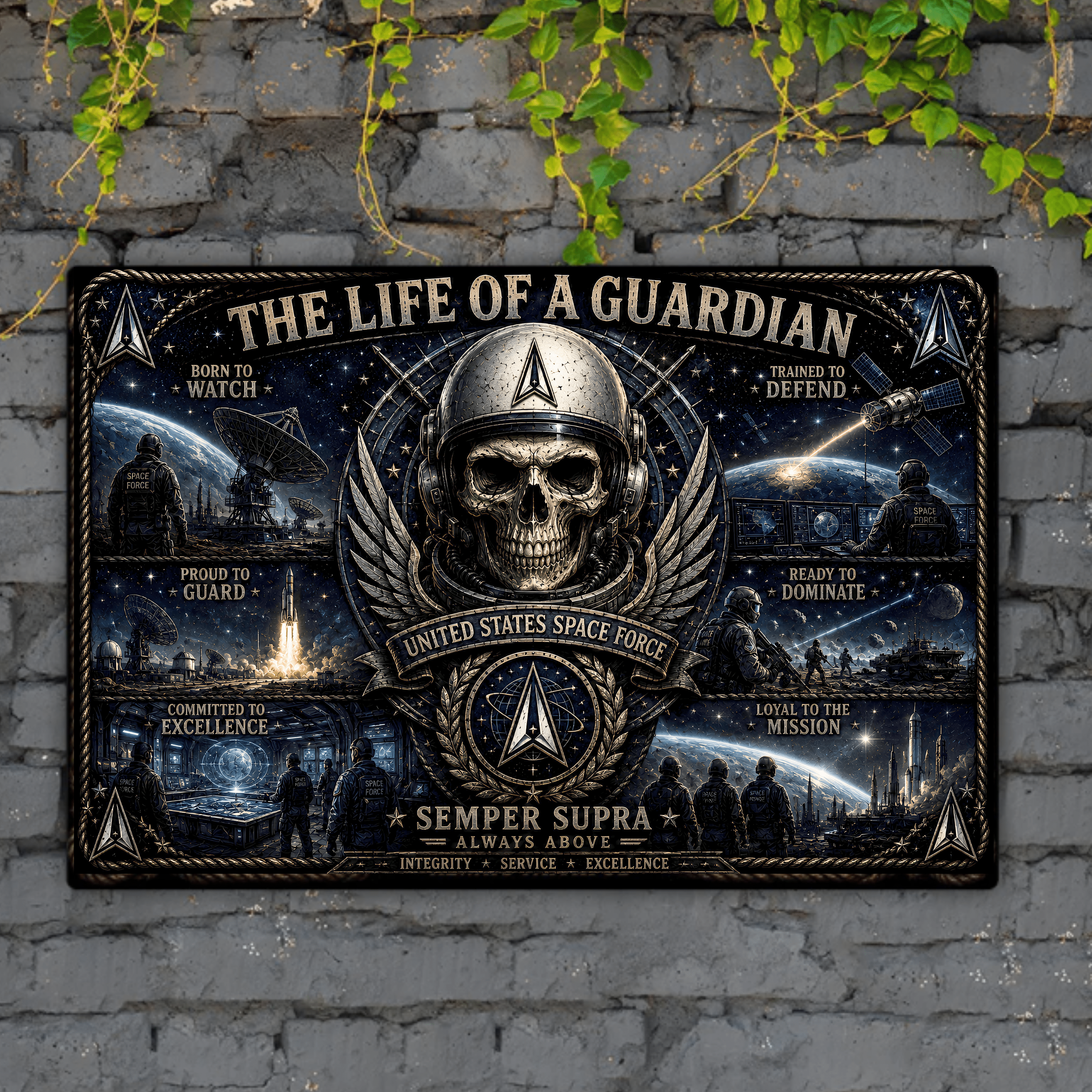 Personalized Military Tin Wall Art — The Life of a Soldier — Choose Your Branch — Veteran Gift — Man - Drop of Bold