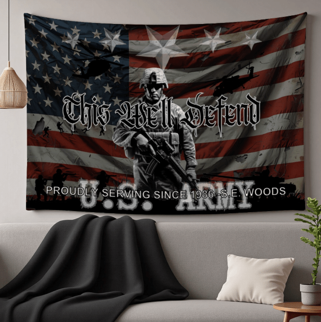 Personalized Military Wall Hanging — Choose Your Branch — Veteran Gift - Drop of Bold